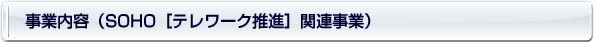 事業内容（SOHO［テレワーク推進］関連事業）